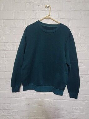 SHEIN Men's Crewneck Sweater in Deep Teal